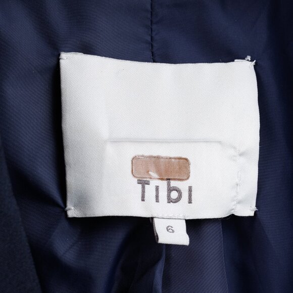 Tibi Quilted Combo Navy Blazer Jacket - Picture 10 of 12